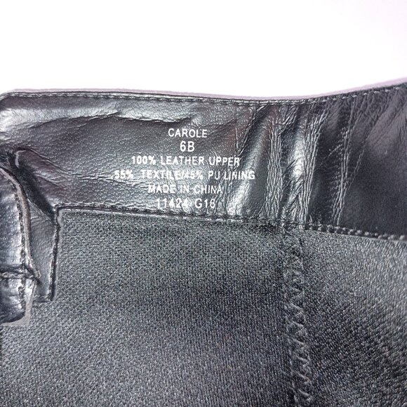 Lauren Ralph Lauren Carole Black Leather Moto Booties Ankle Boots Size 6B - Picture 10 of 12